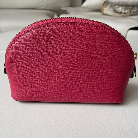 COPY - Tory Burch leather makeup bag, Dark Peony, NWT - Picture 4 of 10